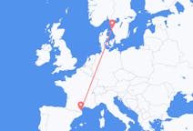Loty z Göteborg, Szwecja do Perpignan, Francja