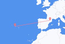 アンドラのから アンドララベリャ、ポルトガルのへ オルタ (アゾレス諸島)フライト