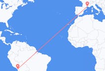 Flyg från Tacna, Peru till Montpellier, Frankrike