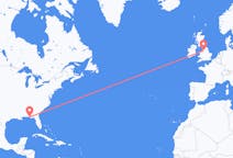 Flyreiser fra Panama by, USA til Manchester, England