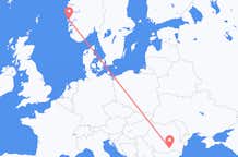 Flyg från Bukarest till Bergen