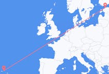 Flyrejser fra Terceira, Portugal til Tallinn, Estland