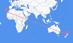 뉴질랜드 황가누이에서 출발해 스페인 라팔마까지(으)로 가는 항공편