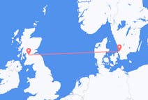 Vluchten van Ängelholm, Zweden naar Glasgow, Schotland