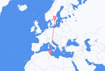 Loty z Dżerba, Tunezja do Linköping, Szwecja