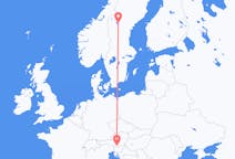 Flights from Klagenfurt, Austria to Östersund, Sweden