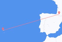 Vols depuis la ville de Pau (Pyrénées-Atlantiques) vers la ville de Ponta Delgada