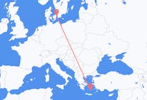 Lennot Santorinista Kööpenhaminaan