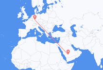 Flyrejser fra Wadi ad-Dawasir, Saudi-Arabien til Frankfurt, Tyskland