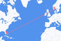 Flyrejser fra Bimini, Bahamas til Kristiansand, Norge