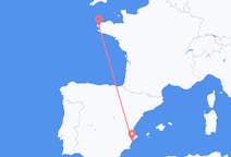 出发地 法国布雷斯特目的地 西班牙阿利坎特的航班