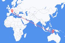 Flyreiser fra Darwin, Australia, til Nice, Australia