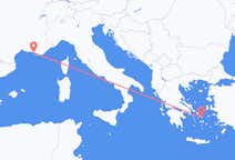 ギリシャのミコノス島からから、フランスのマルセイユまでのフライト