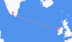 Flyg från Knock, County Mayo till Qaqortoq