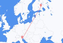 Flug frá Savonlinna, Finnlandi til Feneyja, Ítalíu