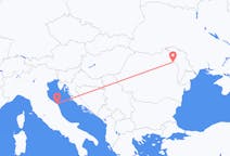 Loty z Ankona, Włochy do Jassów, Rumunia