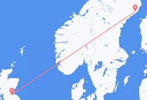 Flyreiser fra Umeå, Sverige til Edinburgh, Skottland
