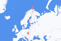Flights from from Mehamn to Budapest