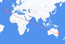 오스트레일리아발 시드니, 포르투갈행 테르세이라 아일랜드 항공편