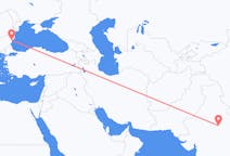 Flyreiser fra Gwalior, til Varna