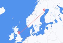 스웨덴 스켈레프테오에서 출발해 영국 더럼으로(으)로 가는 항공편