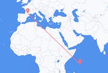 Flyreiser fra Praslin, Seychellene til Toulouse, Frankrike