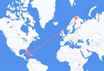Flyreiser fra Montego Bay, Jamaica til Kittilä, Finland
