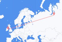 Fly fra Novyj Urengoj til Dublin
