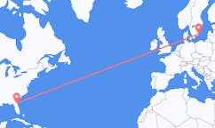 来自美国出发地 傑克遜維爾目的地 瑞典卡尔马的航班