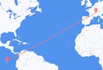 Flyreiser fra Baltra, Ecuador til Genève, Sveits