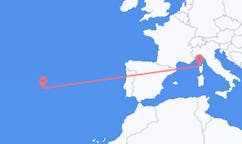 Loty z miasta Calvi, Haute-Corse do miasta Horta, Azores