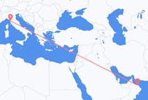 เที่ยวบิน จาก Muscat, โอมาน ไปยัง ปิซา, อิตาลี