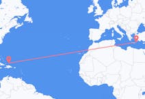 Flights from Cockburn Town, Turks & Caicos Islands to Karpathos, Greece