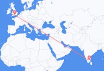 Flights from Tiruchirappalli, India to Southampton, the United Kingdom