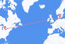 来自美国出发地 底特律 (伊利諾伊州)目的地 丹麦哥本哈根的航班