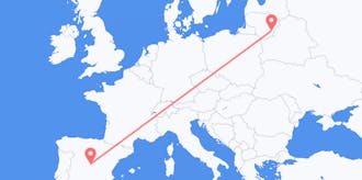 Flyrejser fra Litauen til Spanien