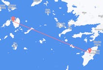 Flyg från Naxos, Grekland till Rhodes, England, Grekland