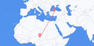 Flyrejser fra Tchad til Tyrkiet