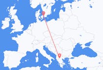Vols de l'unité régionale de Kastoria, Grèce pour Copenhague, Danemark