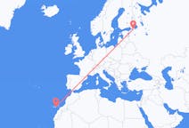 Vluchten van Las Palmas (ort i Mexiko, Veracruz, Tihuatlán), Spanje naar Sint-Petersburg, Rusland