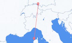 Flights from Calvi, Haute-Corse, France to Thal, Switzerland