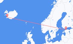 Flights from the city of Tallinn, Estonia to the city of Reykjavik, Iceland