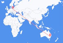 Flyreiser fra oransje, Australia til Poznań, Polen