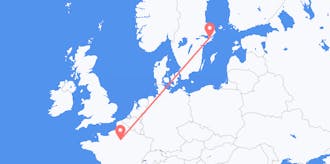 Flights from France to Sweden