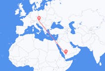 Flyg från Najran, Saudiarabien till Graz, Österrike