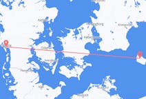 Vluchten van Bornholm naar Esbjerg