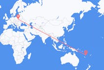 Flyreiser fra Port Vila, Vanuatu til Lublin, Polen