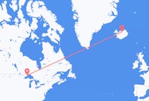 Flyrejser fra Thunder Bay, Canada til Akureyri, Island