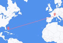 Flyreiser fra North Eleuthera, Bahamas til Grenoble, Frankrike
