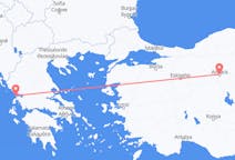 トルコのアンカラからから、ギリシャのプリベザまでのフライト